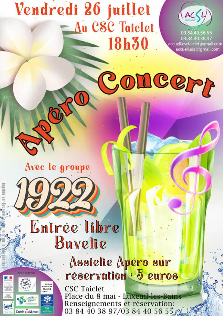 Visuel apéro concert du 26 juillet 2024