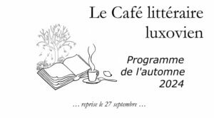 Bannière du programme du café littéraire pour l'automne 2024