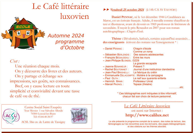 Visuel café littéraire octobre 2024